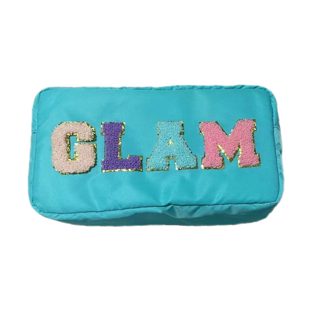 Nylon Cosmetic Bag Blue Glam